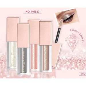 Sombra de ojos 16 colores / lote Hengfang Metal Líquido Sombra de ojos Brillo Shimmer Stick Herramienta de belleza Corea Regalo cosmético para niña Drop Deliver Dhks2