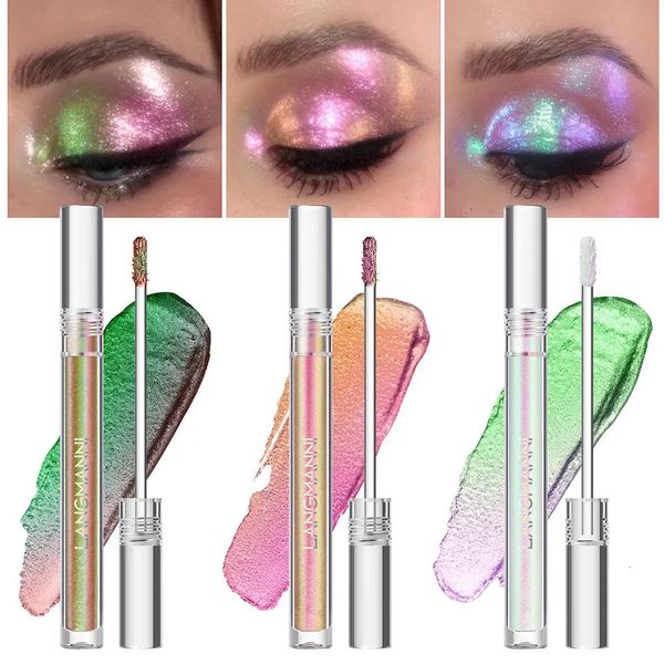 Ombre à paupières 1pc caméléon liquide fards à paupières brillant longue durée ombre à paupières Duochrome fard à paupières mode haute qualité maquillage Art femmes cosmétique 231110