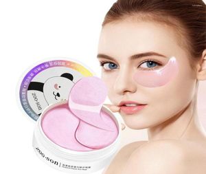 Sombra de ojos 60pc algas marinas de colágeno debajo de los ojos parche de gel para edema hidrogel de los círculos oscuros máscara Corea7037059