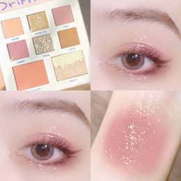 Oogschaduw 8 kleuren Matte glitter kleur melk thee borstel lang palet cosmetica oog met blijvende cosmetische tslm1