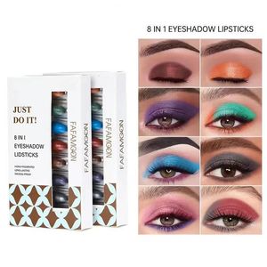 Oogschaduw 8 ColorSet Oogschaduwpotlood Waterdicht en niet bloeiend Glanzende parelmoer Make-up Eyeliner Pen Shimmer Beauty Tool 231023