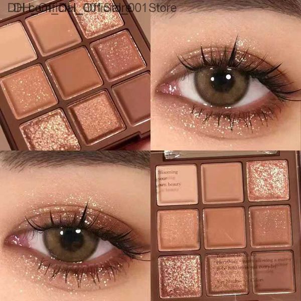 Sombra de ojos 9 colores Chocolate sombra de ojos Paleta Mate Duradera Corea Maquillaje encantador CosmeticsQ240229