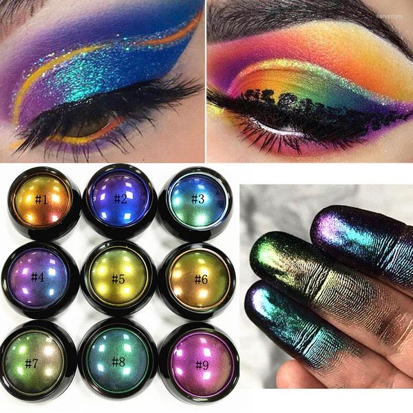 Sombra de ojos 9 colores brillo sombra de ojos mate brillo paleta maquillaje diamante metálico brillante sombras holográficas pigmento