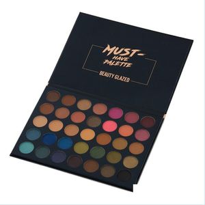 Oogschaduw schoonheid geglazuurde 35 kleur hoog glans matte oogschaduw natuurlijke glitter glitter glinstering lumineuze druppel levering gezondheid make -up ogen dhquo