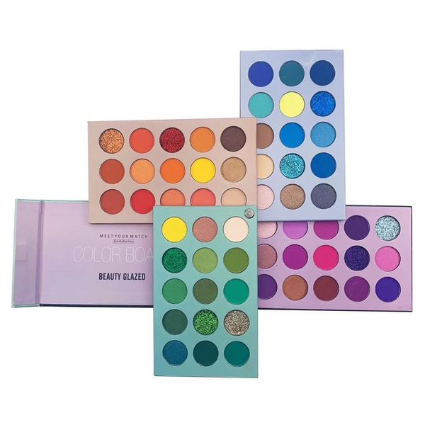 Palette de fards à paupières glacés de beauté à paupières Glazed Pallet coloré Highlighter Shimmer Make Up Pigment Matte Pallete 230812