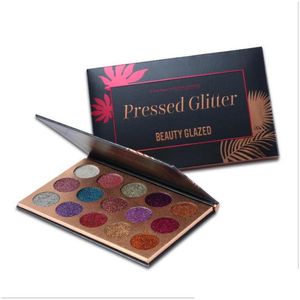 Sombra de ojos Belleza Sombras esmaltadas Brillo 15 Color Tra Pigmento Lentejuelas Brillo Nacarado Resaltador Maquillaje Sombra de ojos Paleta Gota Dhak1