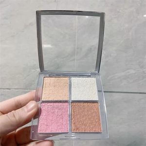 Marque de fard à paupières 4 couleurs maquillage naturel mat Palette imperméable miroitant Backstage lueur visage surbrillance Blush 231211