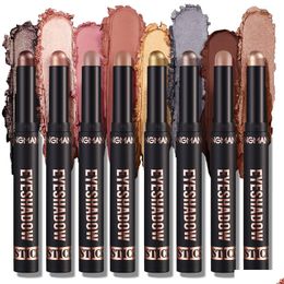 Sombra de ojos Crema Sombra de ojos Stick Resaltador Maquillaje Duradero Impermeable A prueba de arrugas Mezclable Sombra de ojos Aplicador Sticks Pen Ey Dhzqy