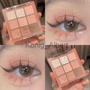 Sombra de ojos Crema Melocotón Paleta de sombras de ojos Lentejuelas Perlado Contorno de ojos Brillo Pigmento Paleta de sombras Maquillaje lindo Cosméticos de belleza x0804