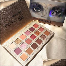 Sombra de sombra de ojos Beauty Glaszed Perfect Mix Neutral Eyeshadow Shimmery High Pigmented Epacket Delivery Health Ojos de maquillaje DHNH4