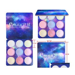 Sombra de ojos Gota Cmaadu 9 colores Paleta de brillo Desnudo luminoso Maquillaje Sombra de ojos Crema Belleza Cosméticos Maquillage Entrega Salud Ma Dhumk