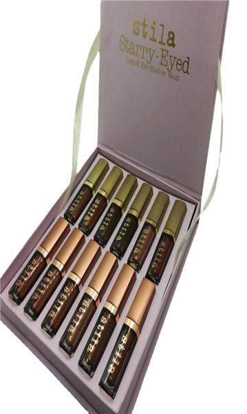 Sombra de ojos para elegancia, 12 colores en 1 Juego, bronceador brillante, sombra de ojos líquida dorada, brillo, maquillaje 8983051