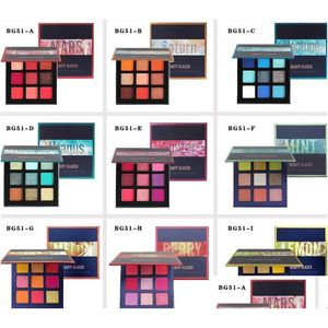 Oogschaduw oogschaduw make -up palet 9 kleur neon fel geperste poeder metaal matte schoonheid make -up paletas de sombra ojos drop dh98w