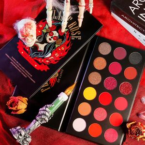 Oogschaduw FLAME ROSE Rode Oogschaduw Make-Up Palet professionele DE'LANCI Gepigmenteerde 18 Kleuren Pallet Matte Shimmer Glitter 231213