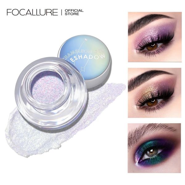 Sombra de ojos FOCALLURE 23 colores Brillo Sombra de ojos Impermeable Larga duración Maquillaje de ojos Pigmento Brillo Camaleón Gel Sombra de ojos 230728