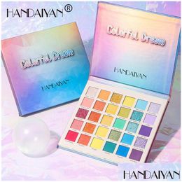 Oogschaduw Handaiyan 30 Colors Fruit Pie vulpalet make -up kit levendige heldere glitter shimmer tinten pigment oogschaduw druppel del dhkwww