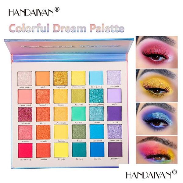 Ombre à Paupières Handaiyan 30 Couleurs Glitter Palette Colorf Dream Pigmenté Shimmer Poudre Mat Lumineux Yeux Maquillage Set Drop Delivery He Dh6Dk