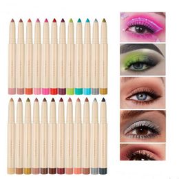 Oogschaduw handaiyan crème oogschaduw stick lieggelegen zijderups oogschaduw pen eyeliner potlood dubbel gebruik waterdicht hoog pigment gemakkelijk te dhvht