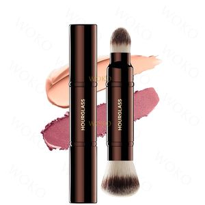 Oogschaduw Hekhekrelaal intrekbare dubbele borden met dubbele teint make -upborstels draagbare poeder blush foundation cosmetica cosmetica borstelgereedschap 230211