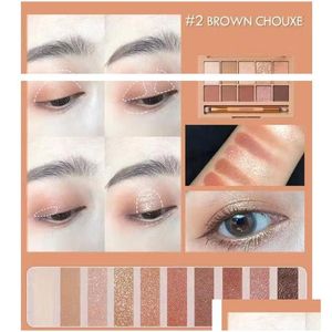 Sombra de ojos Huda Baby The Bed Desnudos Paleta de sombras de ojos 10 colores Maquillaje Sombra de ojos desnuda Natural Desnudo Mate Brillo Brillo Pigmento Rosa Dhmqh