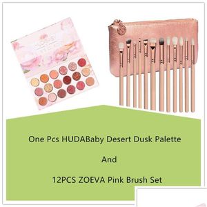 Ombre à paupières Huda Baby La palette de fards à paupières Nude Mélangable Or Rose Ombres Texturées Neutres Smoky Mti Réfléchissant Avec Professionnel Dhghy