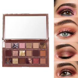 Oogschaduw Huda Naughty Nude Eyeshadow Palette Neutral 18 Color Shimmer Matte Metallic Langdurige Waterproof Pigment Makeup Palette 230724