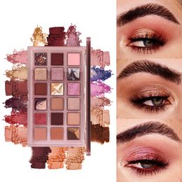 Ombre à paupières Huda Naughty Nudes Palette 18 couleurs chatoyantes mat métallique longue durée pigment imperméable maquillage palette de fard à paupières 231214