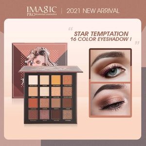 Oogschaduw IMAGIC 16 kleuren oogschaduw Shimmer Palette Matte markeerstift Langdurig gepigmenteerd poeder Professionele minerale poeder make-up 230712