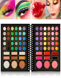 Sombra de ojos Just Dance De039Lanci Professional 78 Color Notebook Design Maquillaje completo Sala de ojos Highlighter Blusher Lipstick Palet2292716