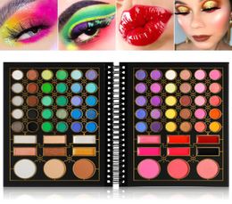 Sombra de ojos Just Dance De039Lanci Professional 78 Color Notebook Design Maquillaje completo Sala de ojos Highlighter Blusher Lipstick Palet5461244