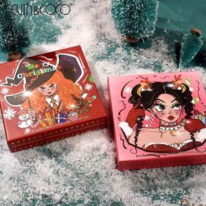 Oogschaduw Kevin Coco Christmas Girl 84 Color Eyeshadow Palette Pearl Matte Blush Long Lasting Folding Eye Shadow Palette Party Makeup Cute 230802