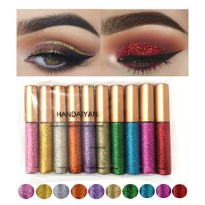 Oogschaduw/Liner Combinatie 10 kleuren/set glitter eyeliner make-up kleur eyeliner vloeibare diamant glitter zilveren eyeliner 230704