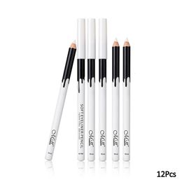 Combinatie oogschaduw / voering 12 stks / partij witte make-up pen eyeliner eyeliner potlood wenkbrauw oogschaduw cosmetica ogen make-up tools 231031