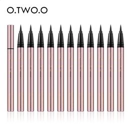 Combinatie oogschaduw/liner 12 stks/set waterproof eyeliner vloeistof 24 uur lang houdbaar zwarte eyeliner pen potlood make-up cosmetica gereedschap 231109