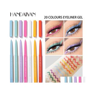 Eye Shadow/Liner Combination Drop Handaiyan Creme Gel Liner 20 Colors Eyeliner Waterproff Pencil In Stock With Gift Delivery Health Dhpdc
