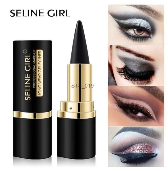 Combinaison ombre à paupières/liner Eyeliner mat imperméable à séchage rapide Eyeliner noir épais crème Eyeliner maquillage des yeux débutant facile à enlever stylo ombre à paupières L231115