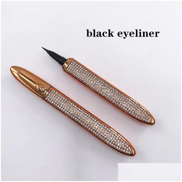 Fard à paupières / Liner Combinaison Date Diamant Cils Magique Auto-Adhésif Liquide Eyeliner Stylo Pour Maquillage Cils Outil Crayon Étanche Otvse