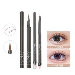 Combinatie oogschaduw/liner UNNY Club Liggende Zijderups Eyeliner Pen Glitter Matte Markeerstift Vloeibare oogschaduw Potlood Glad Sneldrogend Schoonheidsmake-up 230923