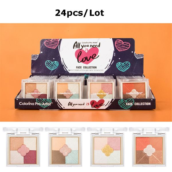 Combinación de delineador de sombras de ojos Venta al por mayor 24 UNIDS 5 colores Textura Paleta de sombras Lote Brillo Mate Brillo Alto pigmento Sombra de ojos Maquillaje para venta al por menor 230703