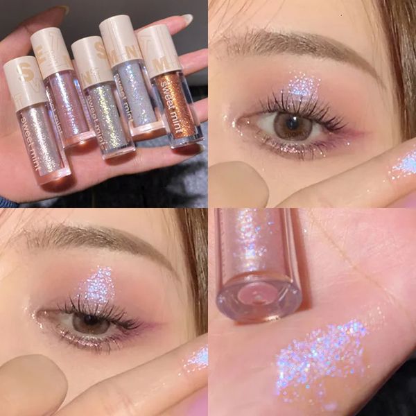 Sombra de ojos Sombra de ojos líquida Delineador de ojos líquido nacarado Lentejuelas con brillo Gusano de seda acostado Resalte Cosmético para ojos Maquillaje brillante duradero 231016