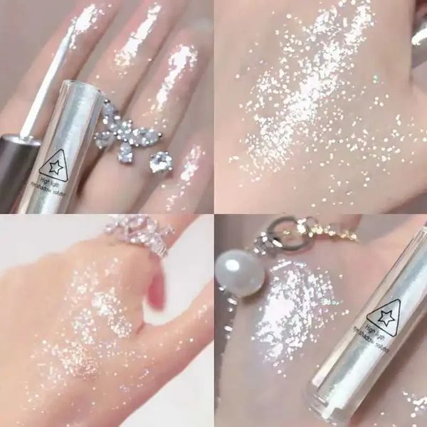 Fard à paupières liquide Glitter Eyeliner fard à paupières brillant stylo métallique diamant miroitant imperméable beauté fête femmes maquillage en gros 231204