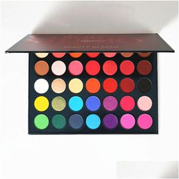 Oogschaduw Make -up kleurstudio 35 kleuren geperst poeder glinsterende mat natuurlijk oogschaduw palet make -up druppel levering gezondheid schoonheid e dh2kp