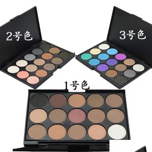 Ombre à Paupières Maquillage Look Palette de Fard à Paupières 15 Couleurs Mat et Shimmer Nude Terre Couleur Poudre Maquillage Yeux Goutte Livraison Santé Beauté Dhoas