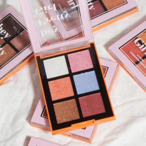 Palette de maquillage ombre à paupières 6 couleurs Blush poudre 2 couleurs Palette de fard à paupières fard à paupières miroitant durable naturel yeux cosmétique