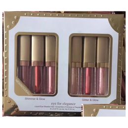 Ombre à Paupières Maquillage Fards À Paupières Liquides 6 Ombres De Couleur Voyage Set Shimmer Glow Et Glitter Pour L'élégance Glamour Maquillage Drop Deliver Dh9Yd