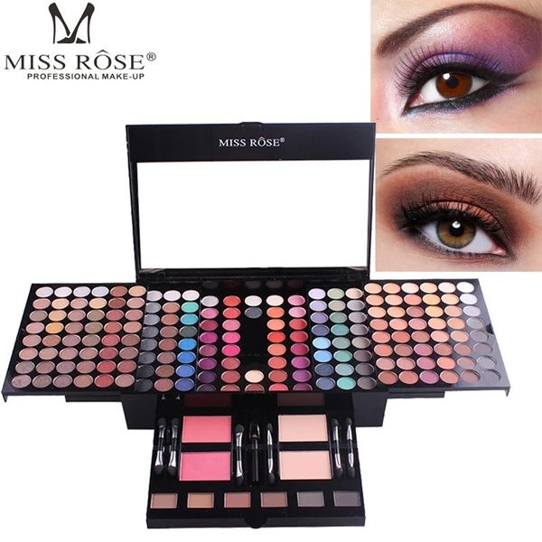 Ombre à paupières Miss Rose 180 couleur fard à paupières professionnel Blush femmes fond de teint cosmétique poudre de visage ensembles de maquillage ombres Palette ensemble Kit 231207