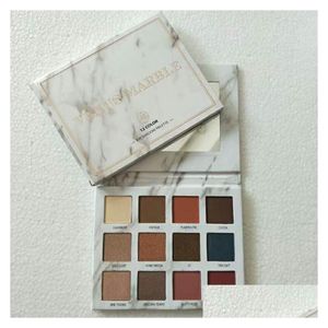 Ombre à paupières Nouvelle palette de maquillage longue durée Venus Marble Cosmetics 12 couleurs Palette de fard à paupières yeux pour livraison directe Santé Beauté Dharh