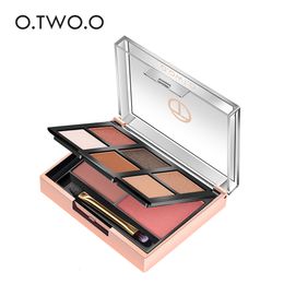 Oogschaduw O TWEE O 2 In 1 Oogschaduw Palet 6 Kleur Gezicht Blusher Poeder Paletten Waterdicht Pigment Make Kit 230718