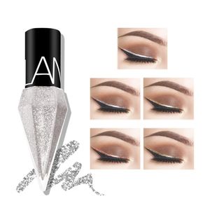 Ombre à paupières Pearlescent Diamond Shadow Shadow Liquide Sequins à 5 couleurs Maquillage Mini Mini Fine Brush Eyeliner Shine and Head