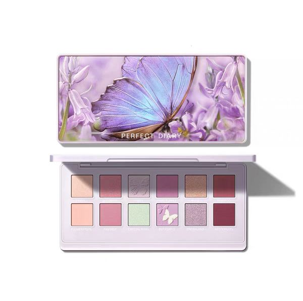 Ombre à Paupières Journal Parfait Animal Papillon Fée Violet Palette Printemps Et Été Rose Rouge Marron Palette Maquillage 230809